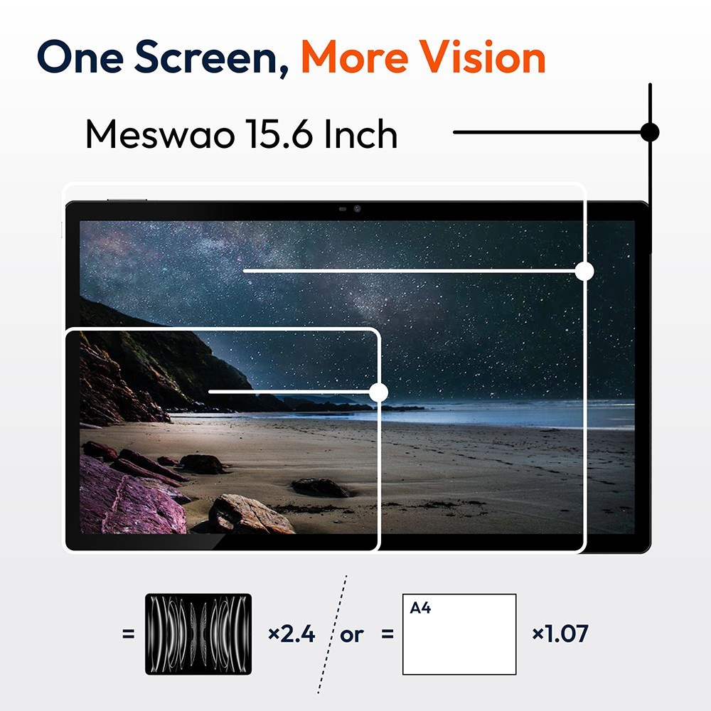 MESWAO B3 Pro 15.6 inch Tablet 8GB 256GB US Plug Black